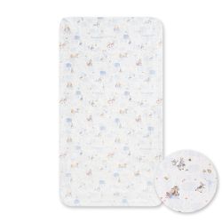 奇哥 - 悅讀比得兔床包-L 65×120cm+床墊包覆13cm(嬰兒床床包 床單)-藍色