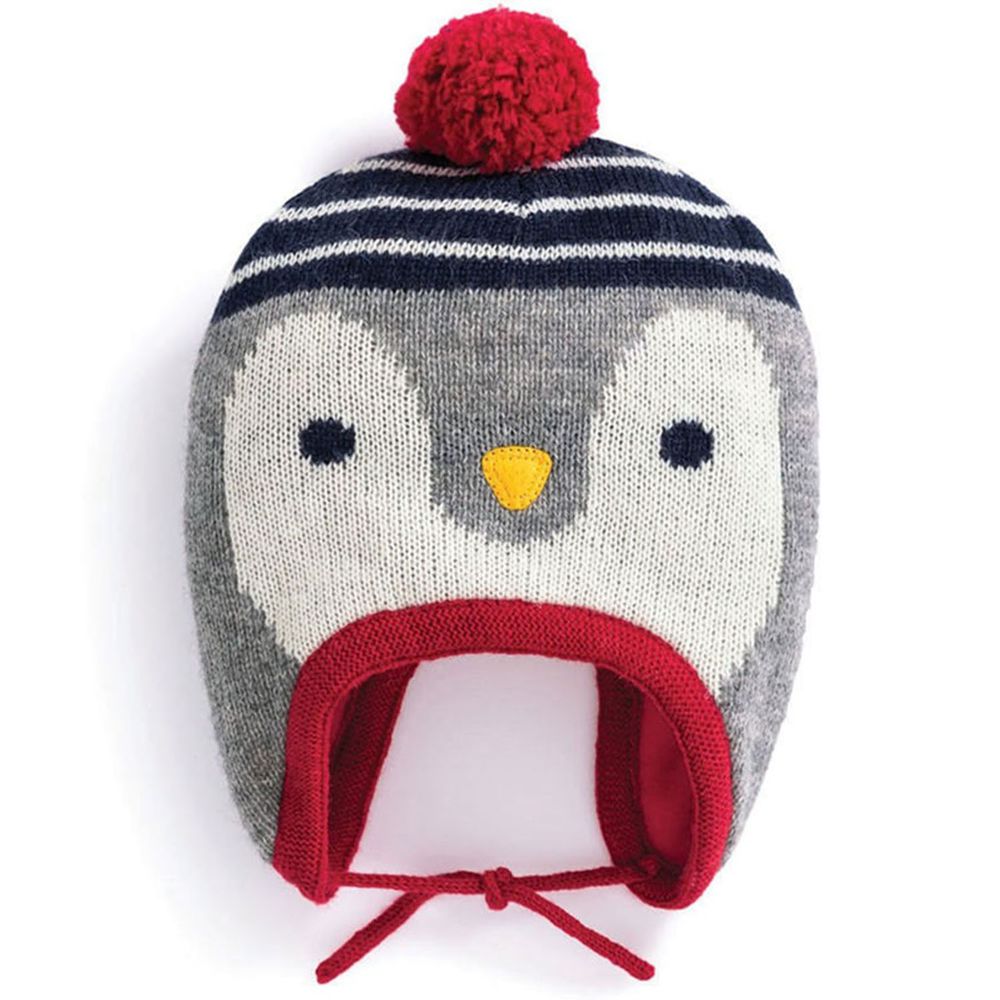 英國 JoJo Maman BeBe - 保暖舒適羊毛帽-迷人企鵝
