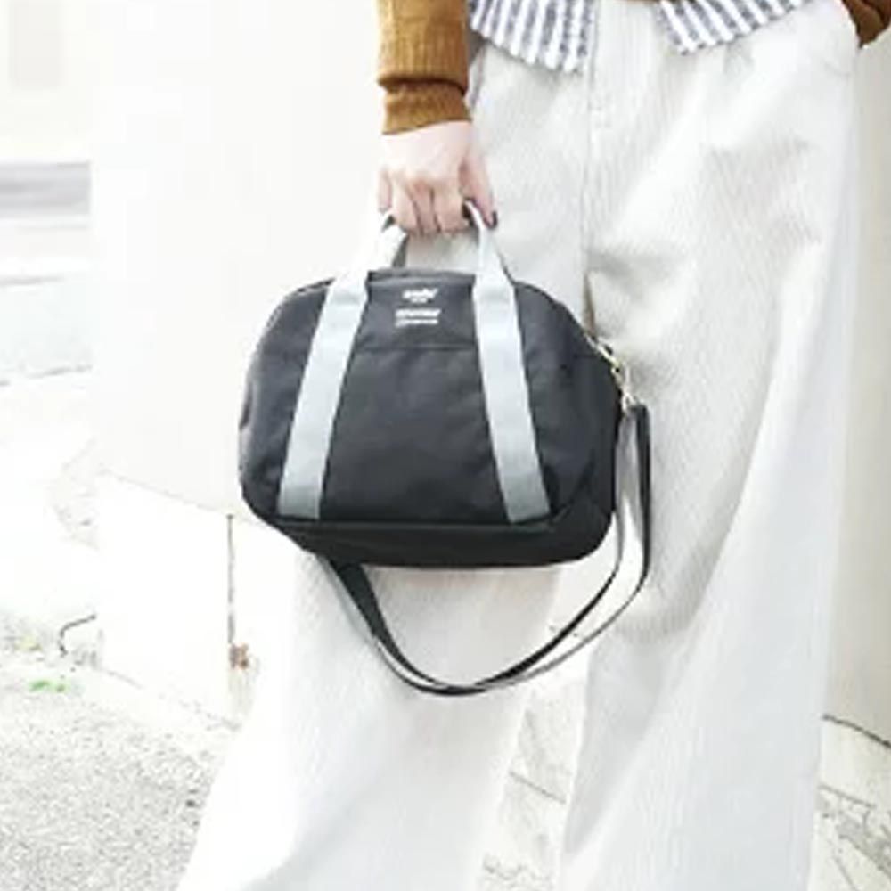 日本 zootie - anello CHUBBY系列10口袋收納機能托特包-經典黑