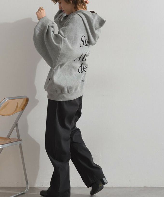 日本 Lupilien - Sunday休閒寬大版型針織帽T-濃綠