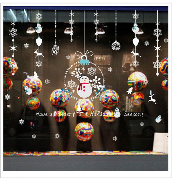 JB Design - 時尚壁貼-聖誕小雪人吊飾 (60cm*90cm)