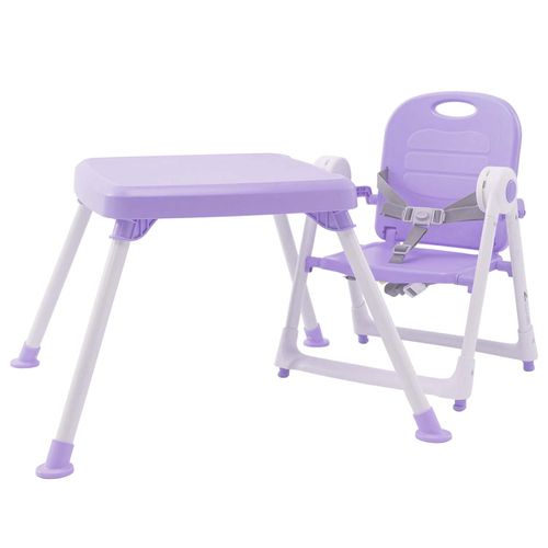 美國 ZOE - 折疊餐椅 x 折疊桌-附白色小餐盤-星空紫