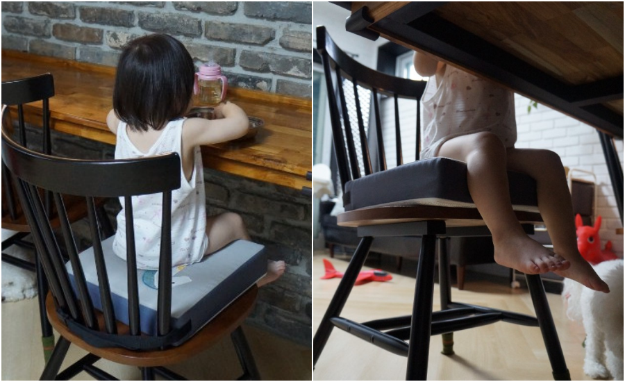 韓國 Organic Bean - 防水乳膠透氣兒童增高座墊-鯨魚家族-黃 (35x35x7cm)