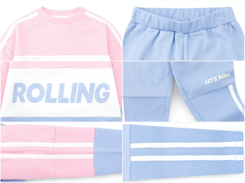 韓國 Jelispoon - Rolling三色套裝-粉紅X天藍