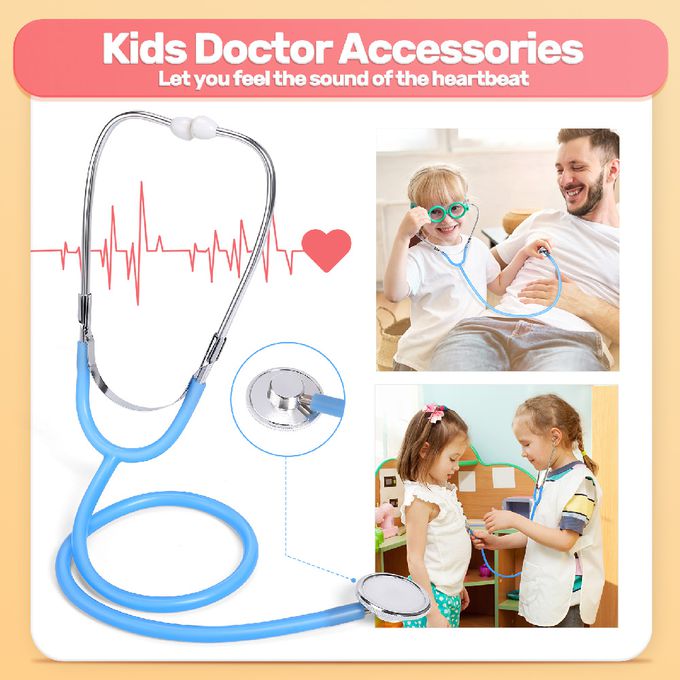 CuteStone - 兒童仿真小小醫生木質套裝玩具24件組