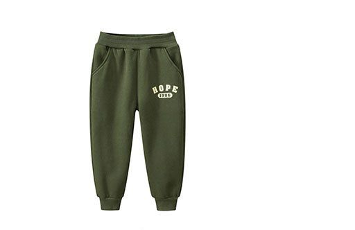 加絨純棉長褲-HOPE1986-軍綠色