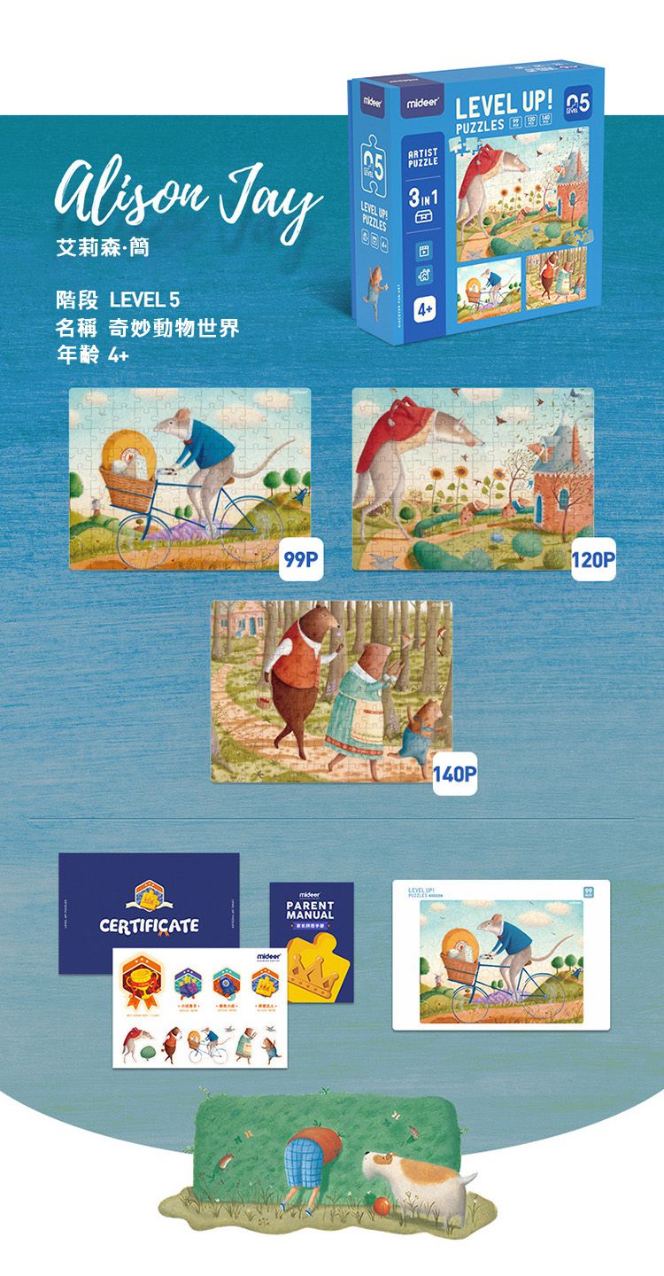 MiDeer - 進階式拼圖4 In 1-您看起來好好吃(LEVEL2)