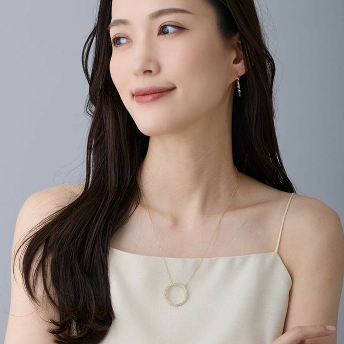 日本 Melody Accessory - 日本製 典雅華美水鑽長項鏈-愛心