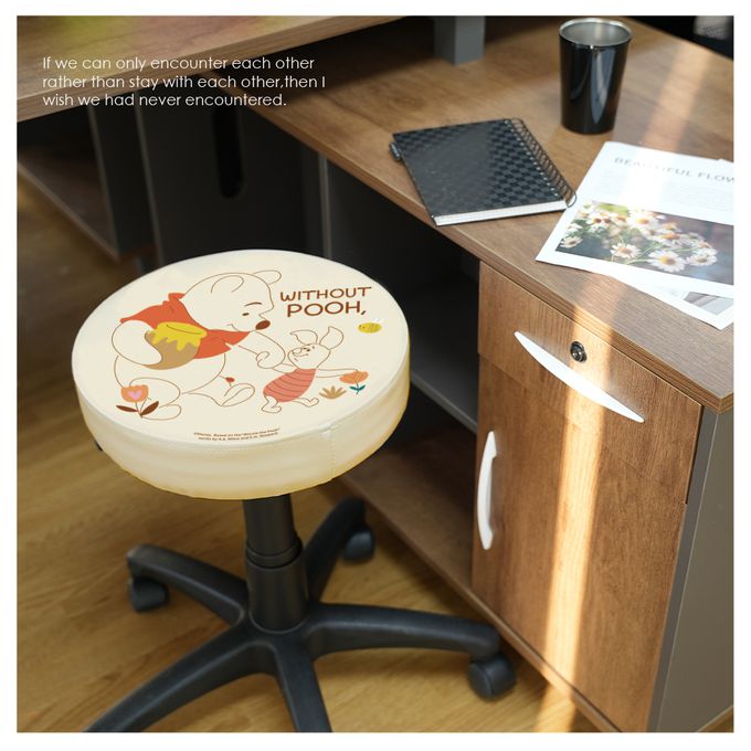 收納王妃 - 迪士尼 Disney  史迪奇黑底 滾輪升降椅 滾輪圓椅 美容椅 工作椅 (史迪奇興奮)