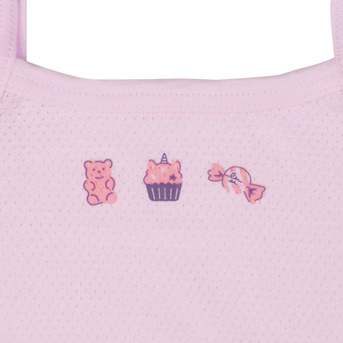 akachan honpo - 細肩帶背心2件組-網眼 糖果餅乾-紫色