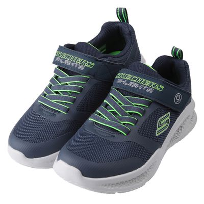 SKECHERS - 炫光藍色兒童電燈運動鞋-藍色