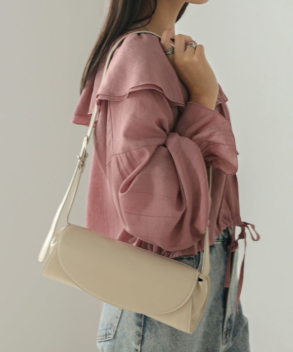 日本 Bab - 簡約皮革法棍小包-黑