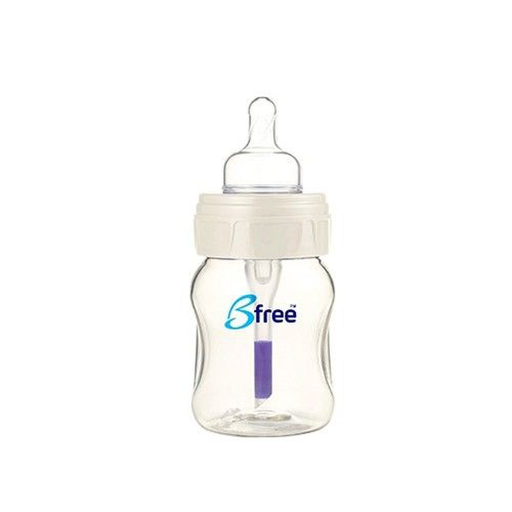 英國 Bfree 貝麗 - 玻璃防脹氣奶瓶-附奶嘴-期間限定體驗瓶 (stage 1-慢速/圓孔 [0個月新生兒])-160ml
