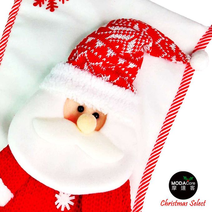 MODACore 摩達客 - 摩達客耶誕-聖誕老公公紅衣白色聖誕襪