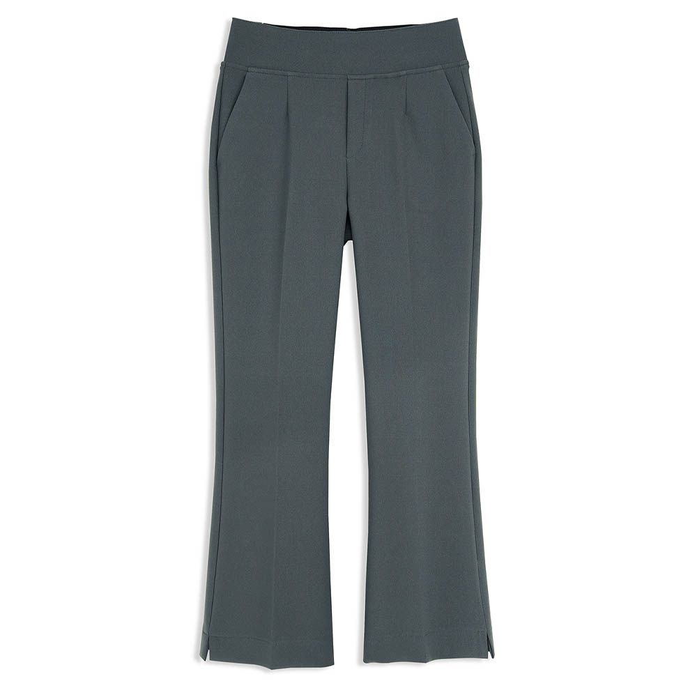 Domingoblue 隱藏小腹質挺西裝喇叭褲-深灰