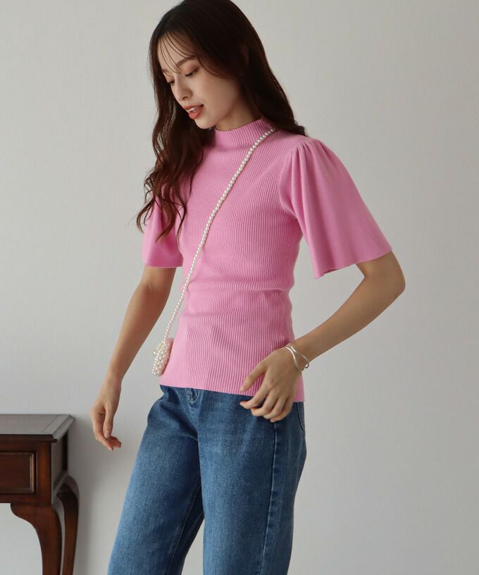 日本 BLUE EAST - 氣質羅紋針織上衣-綠