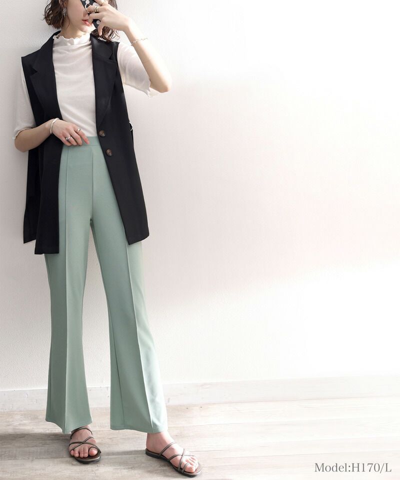 日本 Classical Elf - 百搭簡約木耳領短袖上衣-膚粉