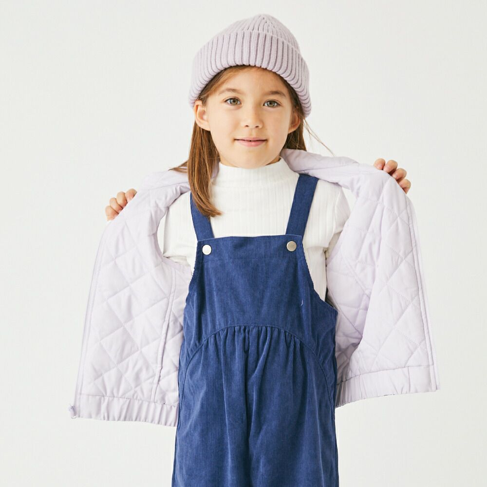 日本 evercloset - 雙面毛絨可愛花保暖背心-粉紅x米黃花