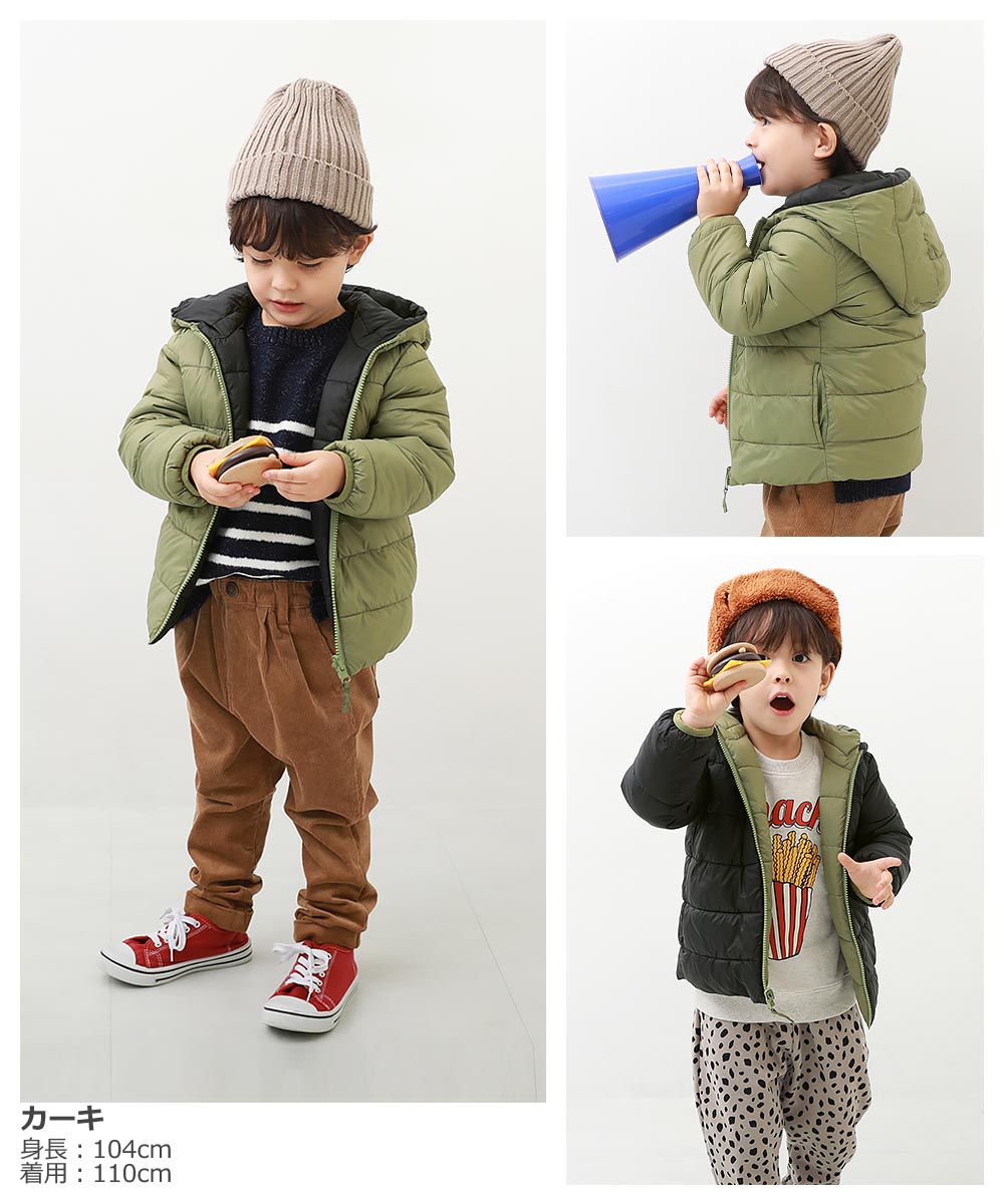 日本 devirock - 2WAY防風輕量保暖科技羽絨外套-淺紫x卡其