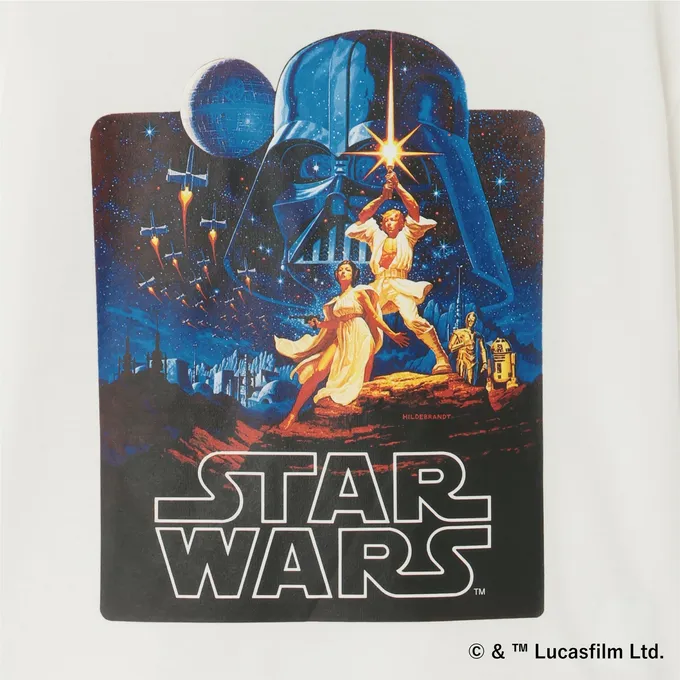 日本 b-ROOM - 限量星際聯名 防污速乾印花短袖上衣-電影場景-黑