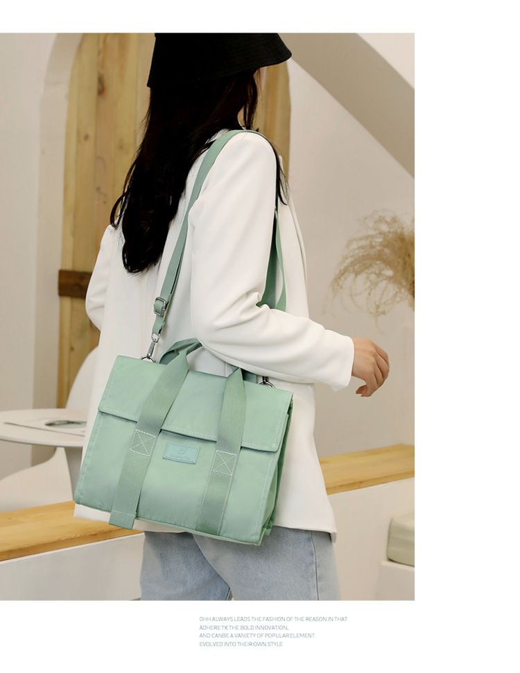 學院風防潑水單肩/斜背包-灰色 (21x29x15cm)