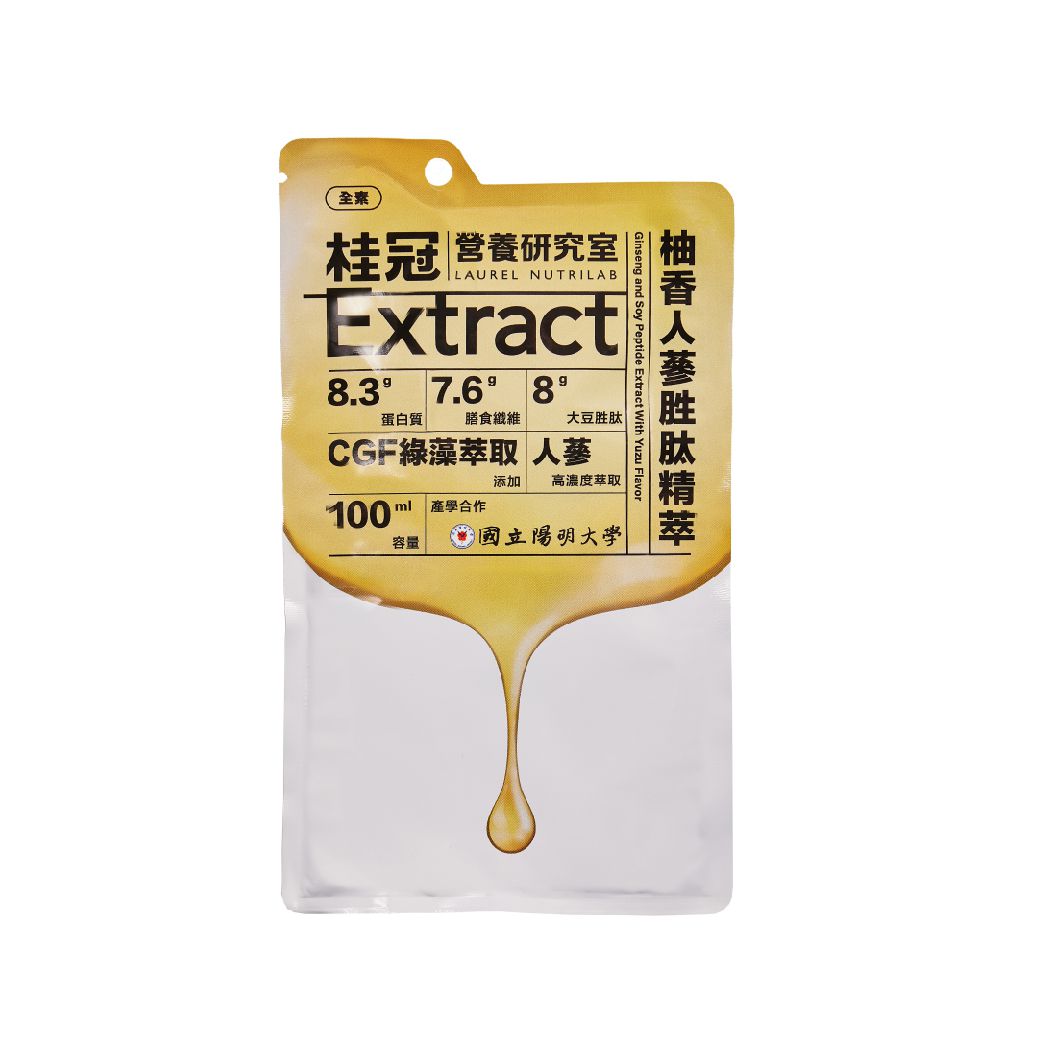 桂冠 - 營養研究室-柚香人蔘胜肽精萃10入禮盒 -全素-禮盒共10包，100ml/包