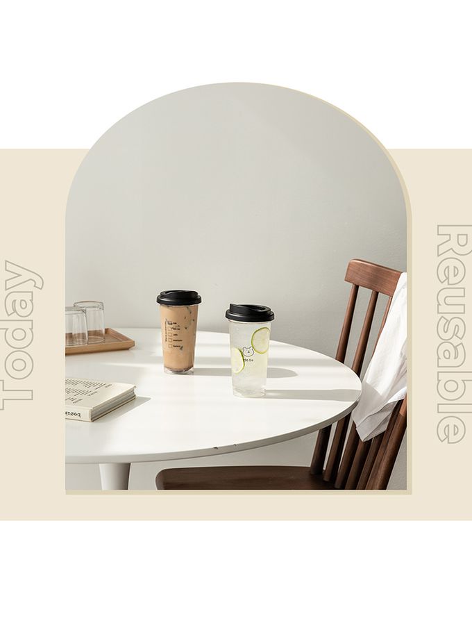 韓國 SSUEIM - Tritan極簡ins透明冷飲杯/隨行杯473ml-Checkbox