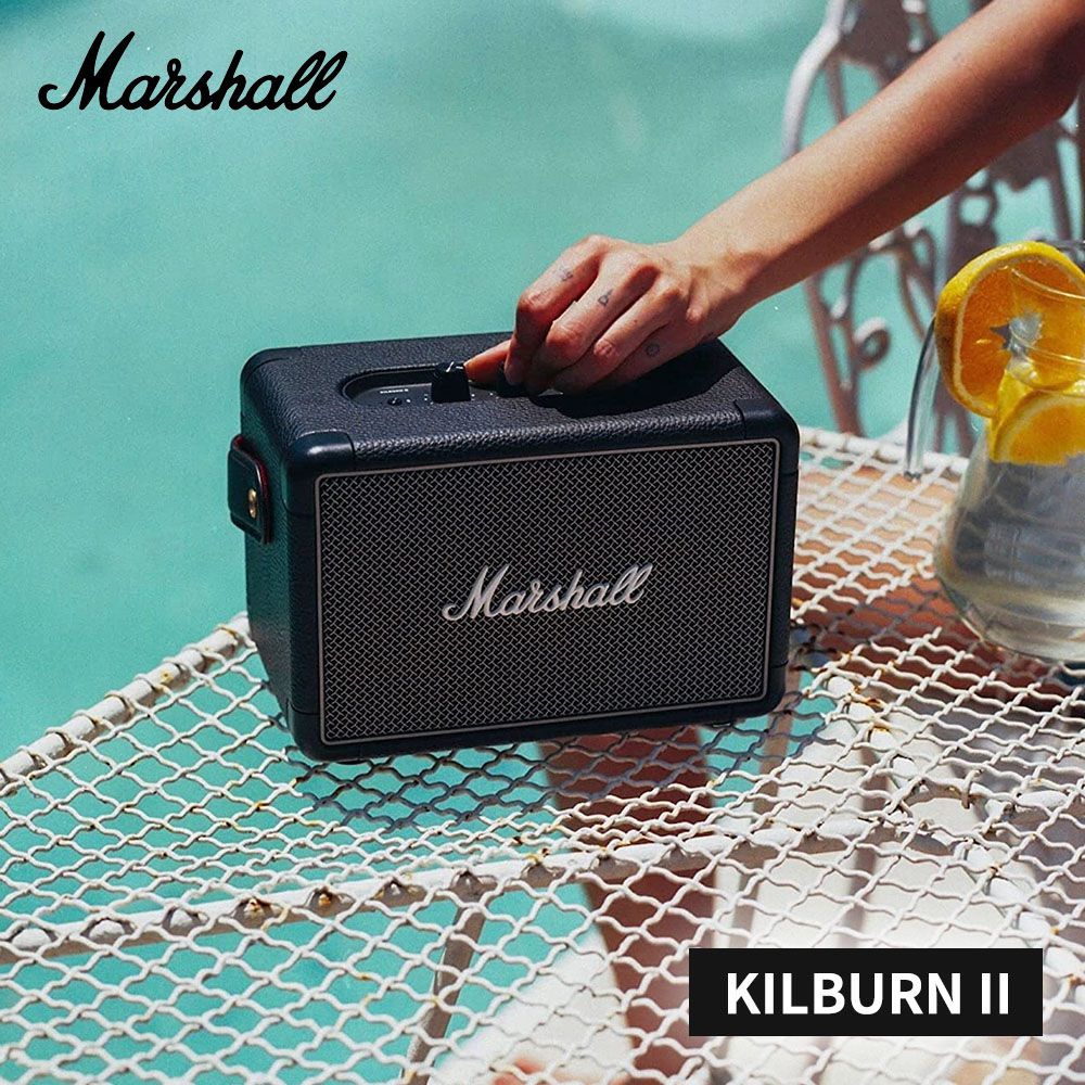 英國 Marshall - Kilburn II Bluetooth 攜帶式藍牙喇叭 (台灣公司貨)-經典黑