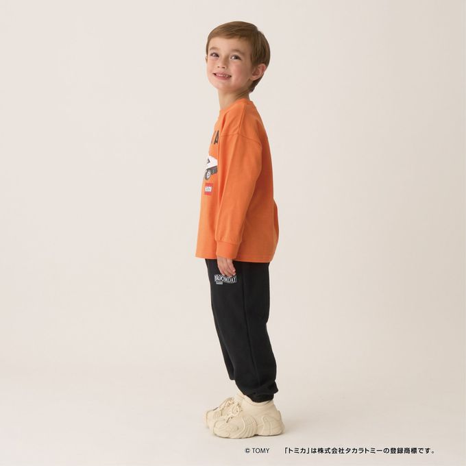 日本 b-ROOM - 限量聯名 印花長袖上衣-TOMICA救護車-灰藍色