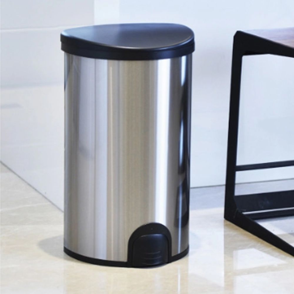 家窩 - 諾曼腳觸感應不鏽鋼垃圾桶50L-50L