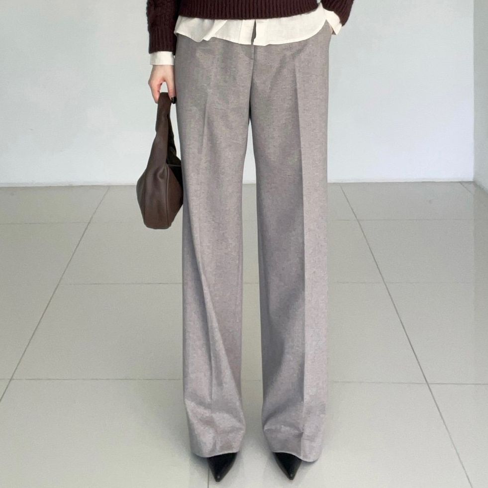 【1件9折，2件85折！】韓國製。絕美冬日適穿寬鬆西裝褲！