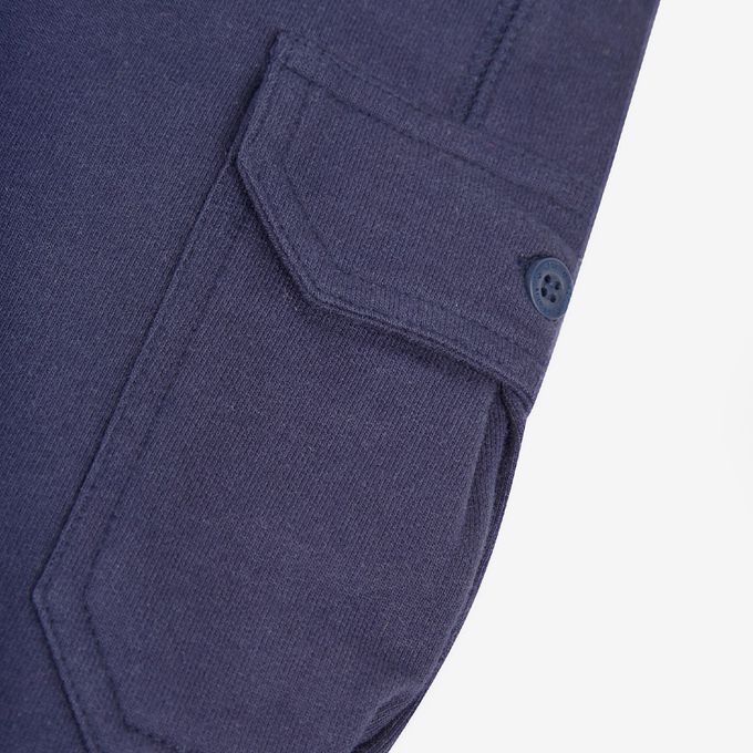 英國 JoJo Maman BeBe - 幼/兒童超優質100%純棉 2 入組工裝褲-寶藍