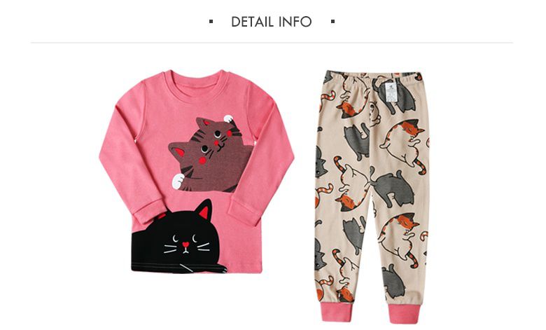 韓國 Puco - 30支有機棉長袖家居服-懶洋洋貓咪