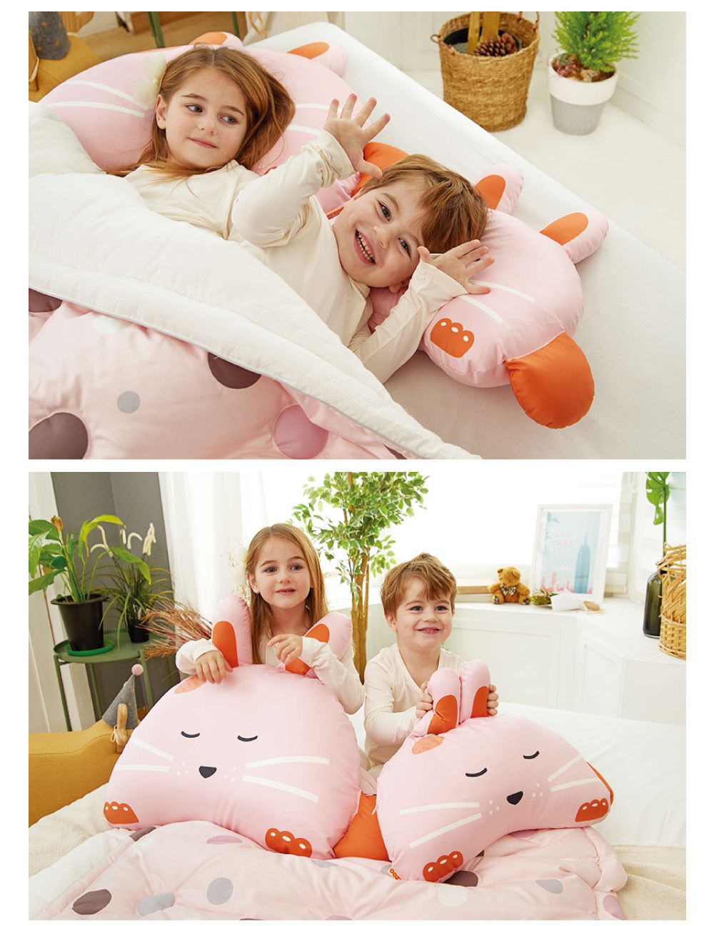 韓國 Hello HiZoo - 手工製動物夥伴防蟎抗菌兒童枕-偶像猴 (小W30xH50cm)