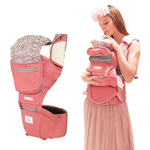 YODA - 嬰幼兒機能成長型坐墊背巾/包覆型/坐凳/腰凳/座椅式背巾-玫瑰粉