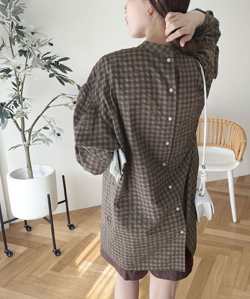 日本 Classical Elf - 2WAY文藝泡泡皺縮短袖上衣-米白