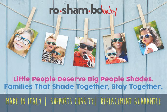 美國 Roshambo - 繽紛視界時尚墨鏡-圓框-寶寶款-純淨白(偏光藍) (0-2Y)