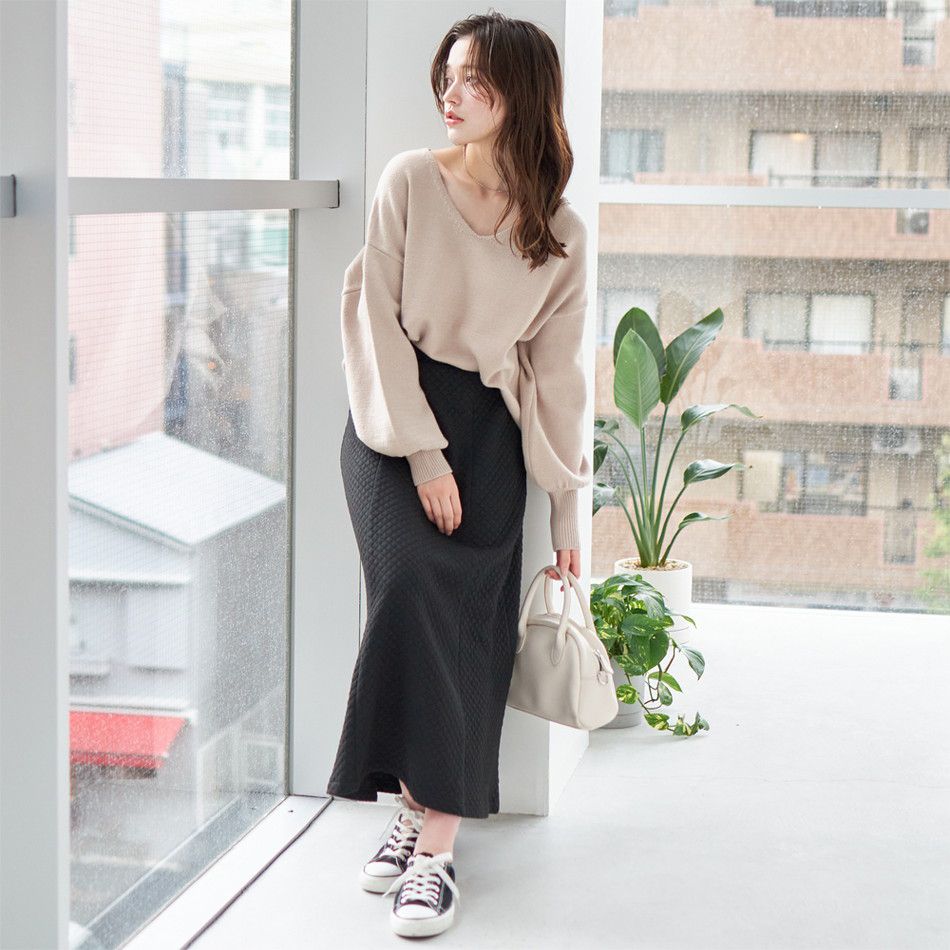 日本 Rejoule - 法式慵懶圓領針織毛衣-摩卡棕