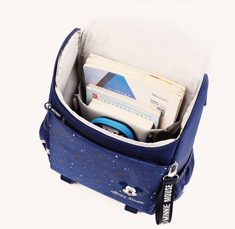 大容量輕量減壓書包-卡通人物米奇-黑色 (建議身高110-135cm)