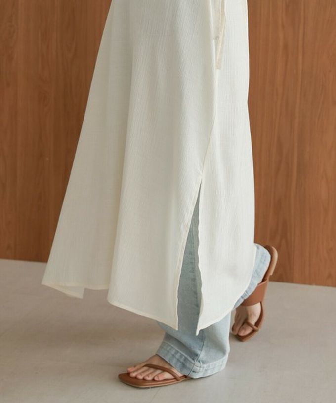 日本 Bab - 輕盈蕾絲緹花多層次短袖洋裝-象牙白