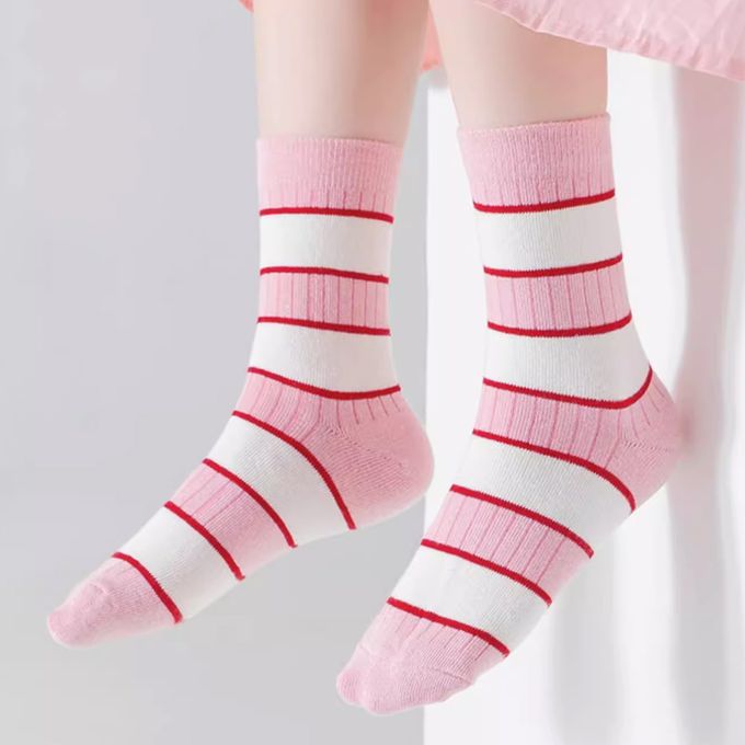 腳ㄚ子 - 幼/兒童棉質中筒襪 童襪 襪子 棉襪 兒童襪-甜心花花