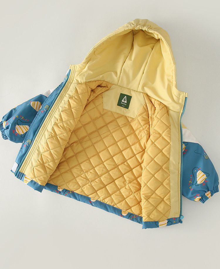 加厚拼色三合一衝鋒外套-QQ海豹-粉色