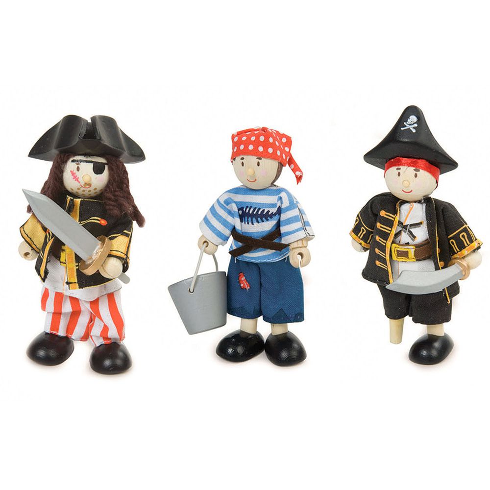 英國 Le Toy Van - 角色扮演 - 加勒比海海盜家族三入組