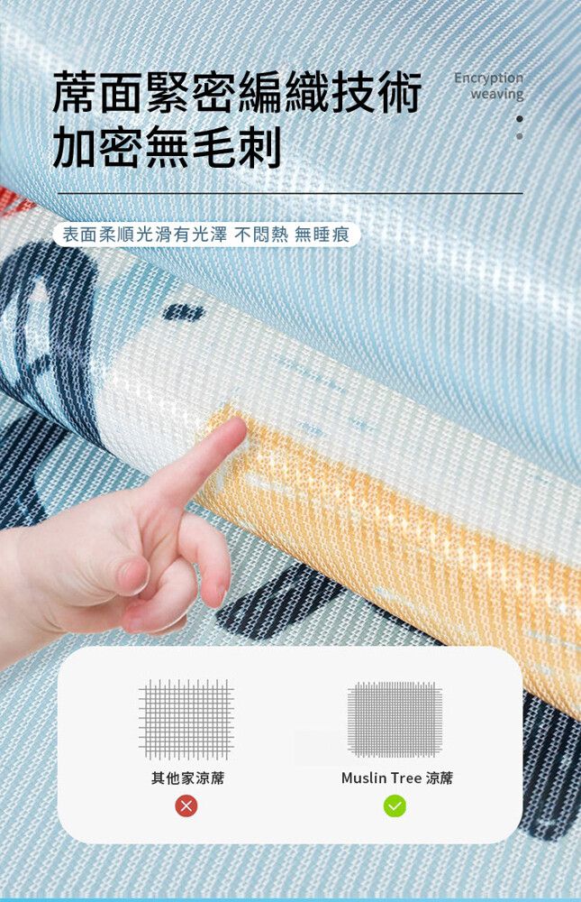 Muslin Tree - 嬰兒床印花涼蓆+枕頭組-恐龍 (涼蓆120*65cm / 枕頭36*23 cm)