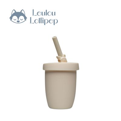 Loulou Lollipop - 動物造型 兒童矽膠吸管杯-可愛草泥馬