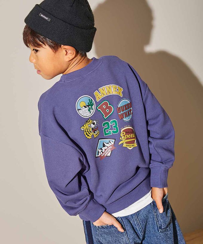 日本 devirock - 熱銷定番 印花縮口長袖上衣-條碼袖子-黃綠