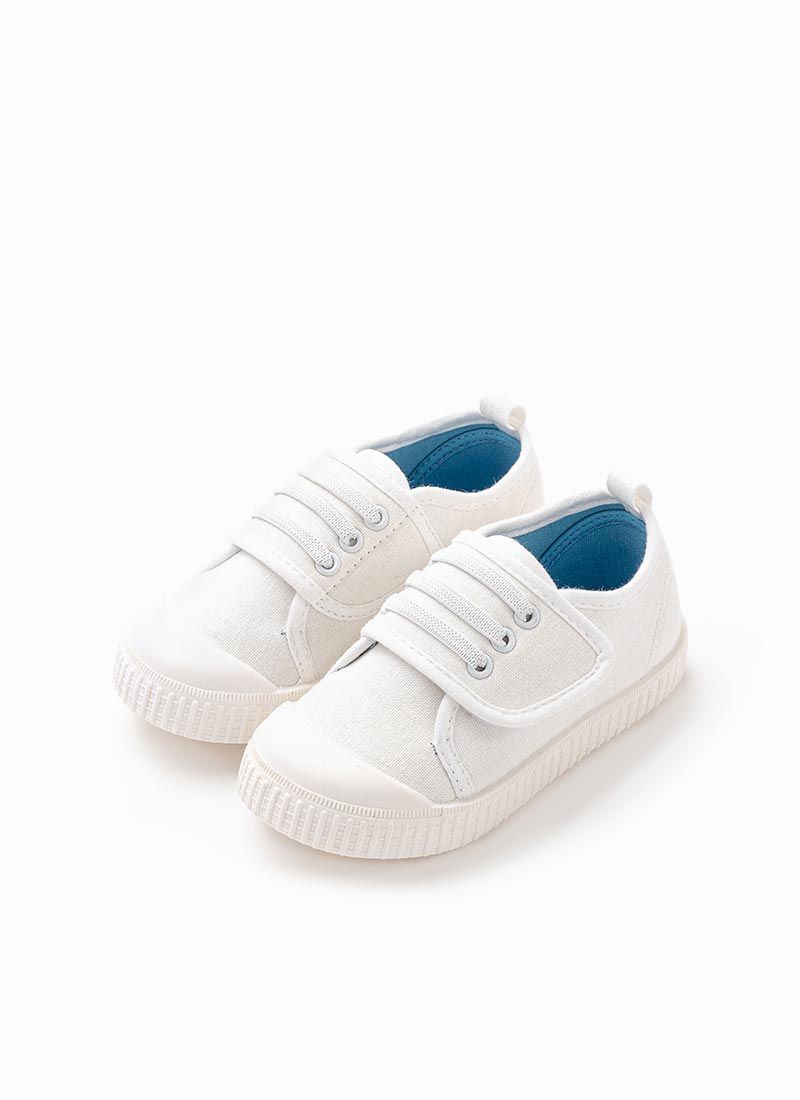 韓國 OZKIZ - 裝飾鞋帶簡約單色餅乾鞋-天藍