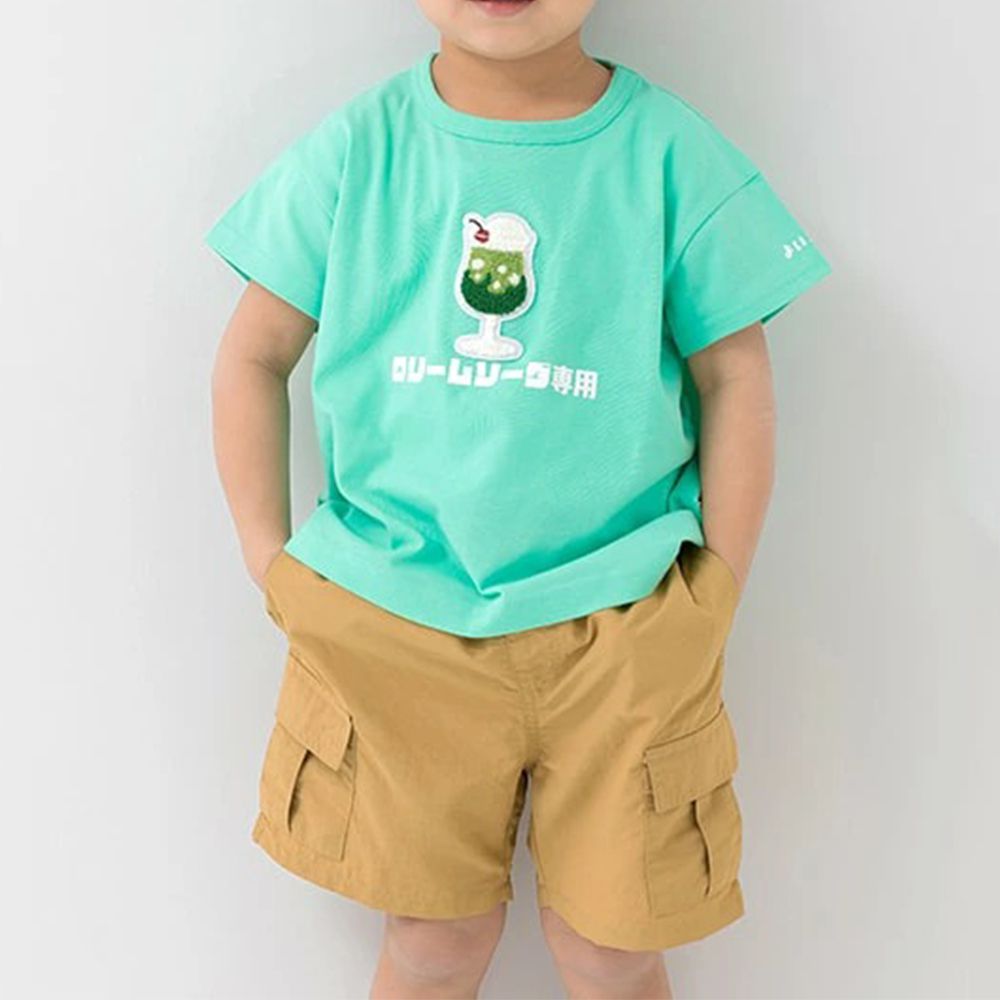 可愛相良刺繡短袖上衣-冰淇淋蘇打-綠