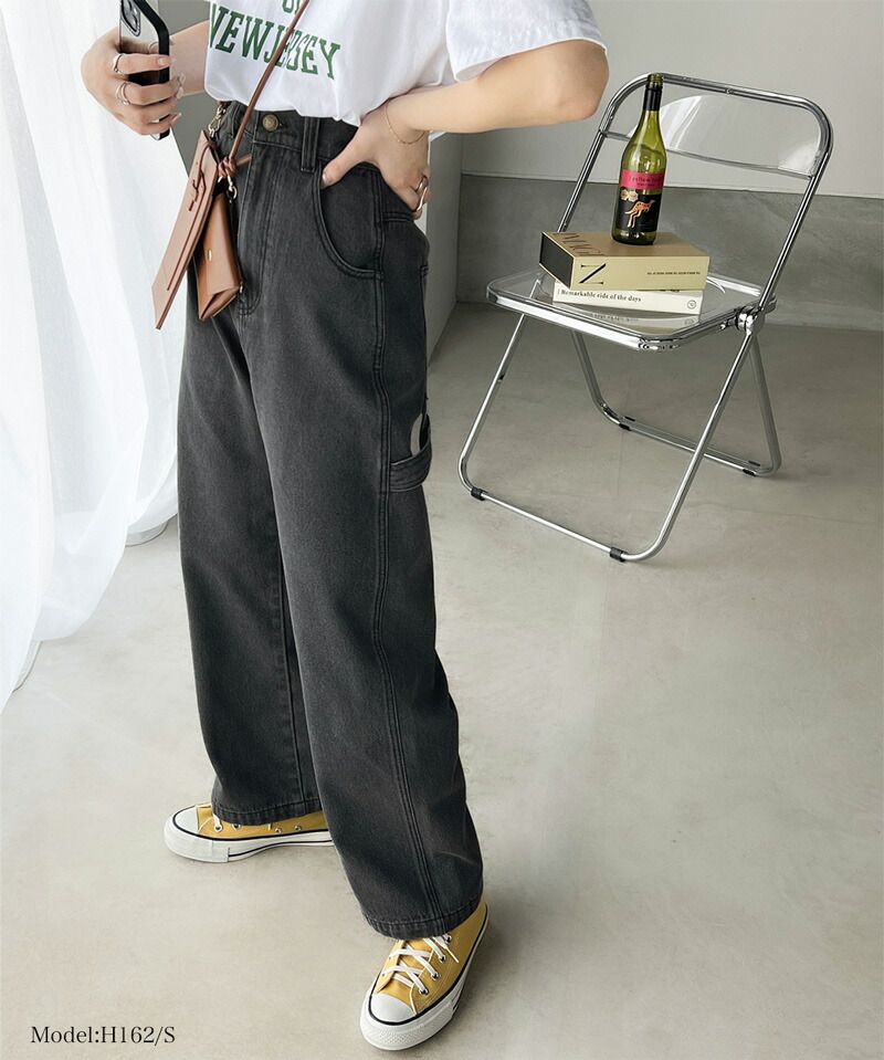 日本 Classical Elf - 超顯瘦厚磅百搭直筒褲-淺藍