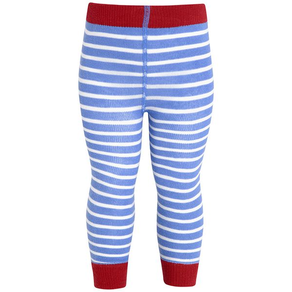 英國 JoJo Maman BeBe - 圖案嬰幼兒內搭褲/保暖襪-天空藍飛機 (6-12M)